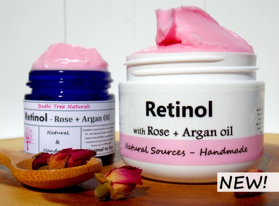 Natural Retinol Face Moisturizer with Rose oil - Natural Handmade Anti Aging Wrinkle cream / Natural Skin Care