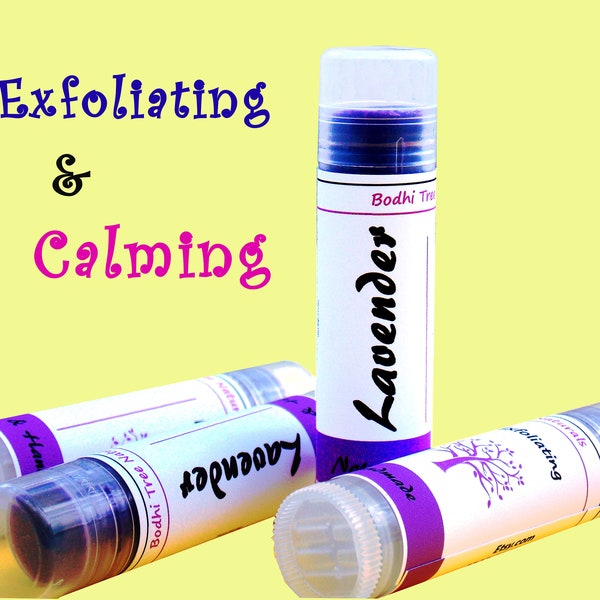 Lavender lip balm - Exfoliating - Gentle - Moisturizing - Hydrating  /Handmade Natural Skin Care