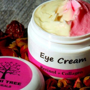 Anti Aging Eye Cream/Retinol Collagen with Rose Hips oil Eye wrinkle cream Non-GMO Collagen Handmade Natural SkinCare image 9