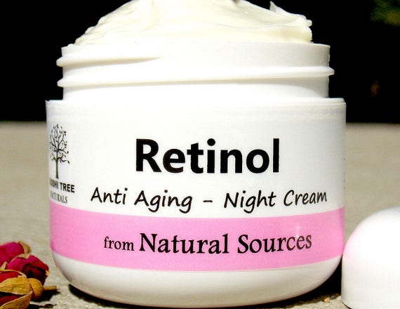 Retinol Night cream / Anti Aging / Retinol from Natural Sources / Self Care / Handmade SkinCare