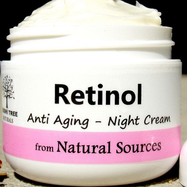 Retinol Night cream / Anti Aging / Retinol from Natural Sources / Self Care / Handmade SkinCare