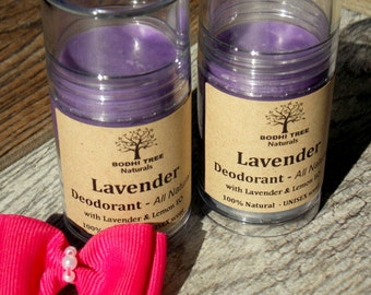 Lavender Silky Deo - BOGO - Two Natural Deodorant (1/2oz)/Lavender Deo with Infused oils & Essential oils/ Natural Handmade skin care