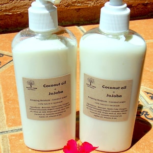 8oz Moisturizing Coconut oil Lotion / Face & Body / Firming Hydrating / Natural handmade skin care