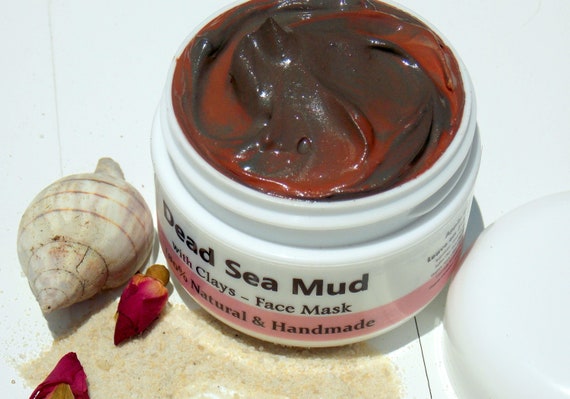 Dead Sea Mud Mask + Natural Clays / Cleansing / Anti Aging /  Handmade Natural Skin Care