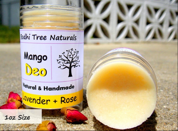 BOGO - Two Natural Mango Butter Deodorant 1oz /Superior Quality / Handmade From Scratch with Essential oils, Vitamin E & Tamanu oil
