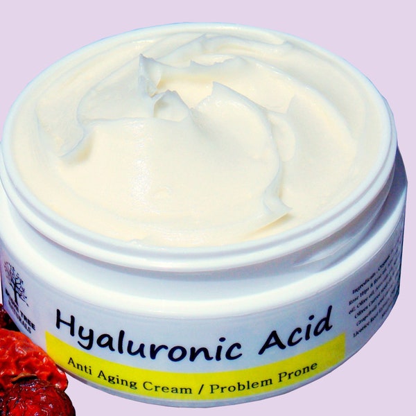 Hyaluronic Acid cream / Night cream / Anti Aging / Natural Sources / Self Care / Handmade SkinCare