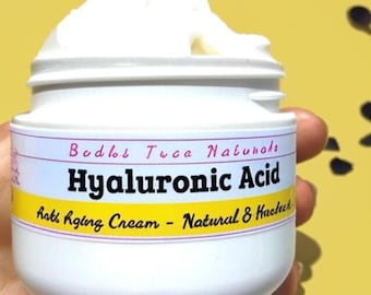 Hyaluronic Acid cream / Night cream / Anti Aging / Natural Sources / Self Care / Handmade SkinCare