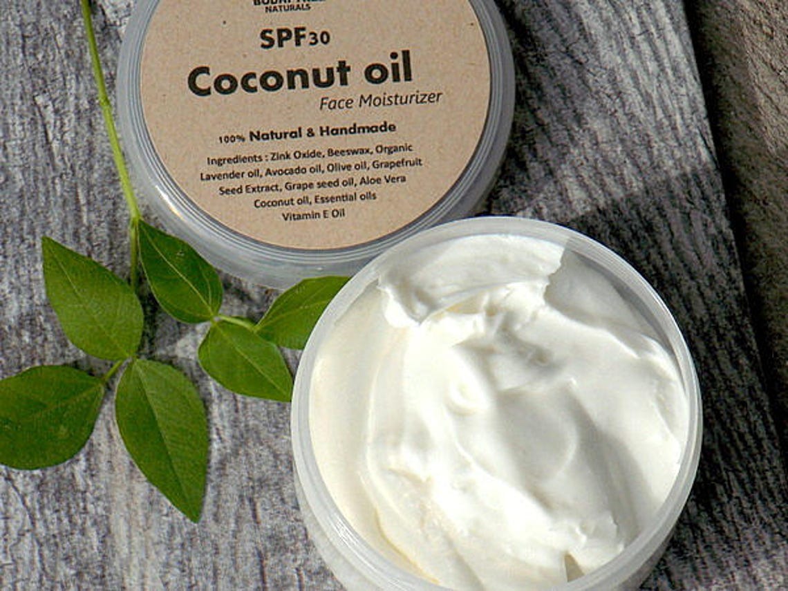 4oz SPF30 Dry skin Face Cream Coconut oil Face cream Etsy