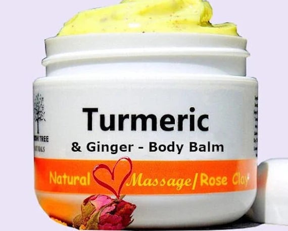Turmeric Massage Balm Pain Salve BODY Butter with Arnica + Black Pepper oil / Massage Oil Natural Handmade skin Care