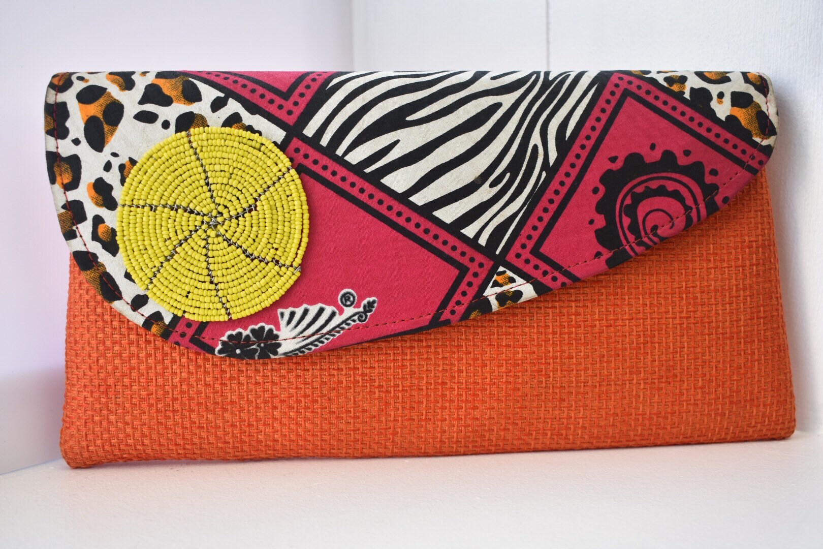 African print clutch best sale bag