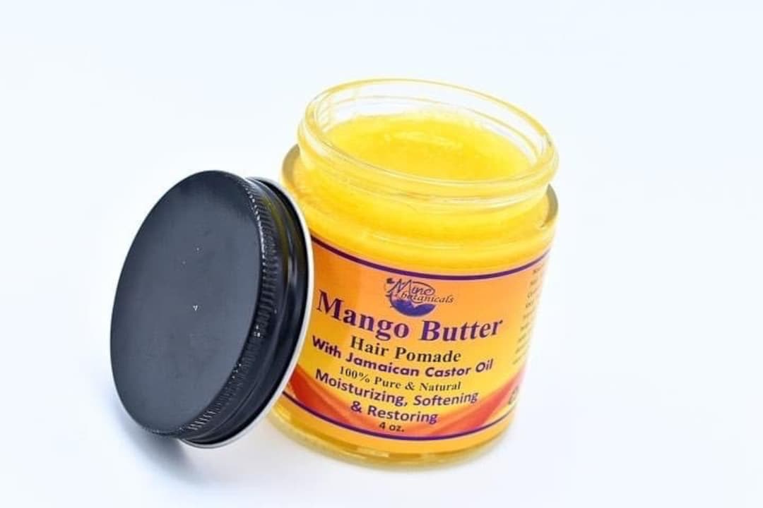 100 Organic Mango Butter Hair Pomade With Jamaican Black Castor Oil