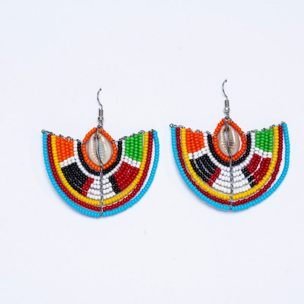 Maasai colored Beaded African Earrings|Maasai colored Zulu Earrings| Beaded Earrings| Handcrafted Maasai Beaded Earrings|