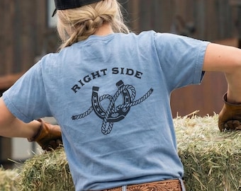 T-shirt western à droite, chemise 1717 couleurs confort, t-shirt à motif cow-boy