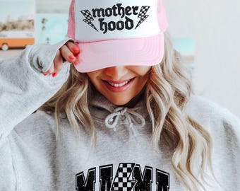 Motherhood Trucker Hat | Retro Mom Hat | Gifts For New Moms