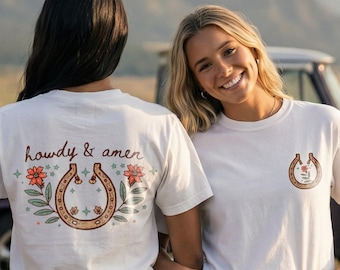 Howdy & Amen Comfort Colors Tee | Western Graphic Shirt