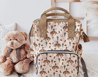 Cowboy Diaper Bag Backpack | Western Baby Travel Bag for Parents