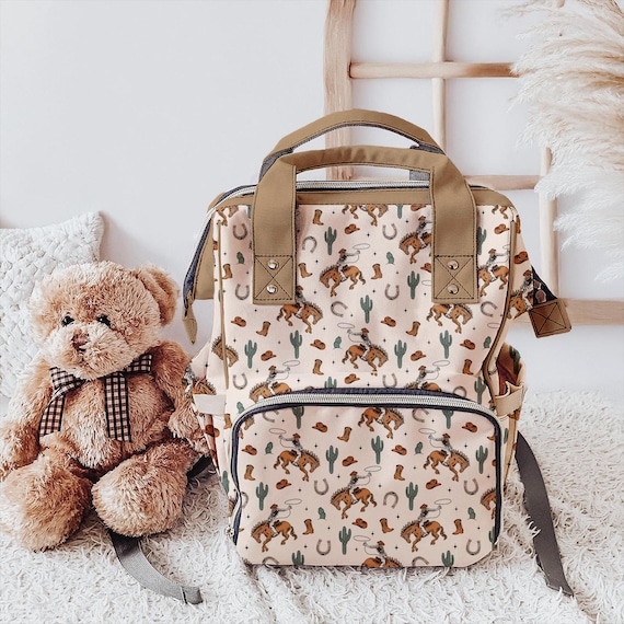 Cowboy Diaper Bag Backpack | Western Baby Travel Bag for Parents