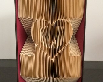 Book Folding Pattern - I Heart You - I Love You + Free Photo Instructions