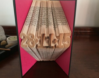 Custom Date Folded Book - Personalised Book Art