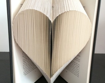 Book Folding Pattern - Heart + Free Instructions - Great for beginners