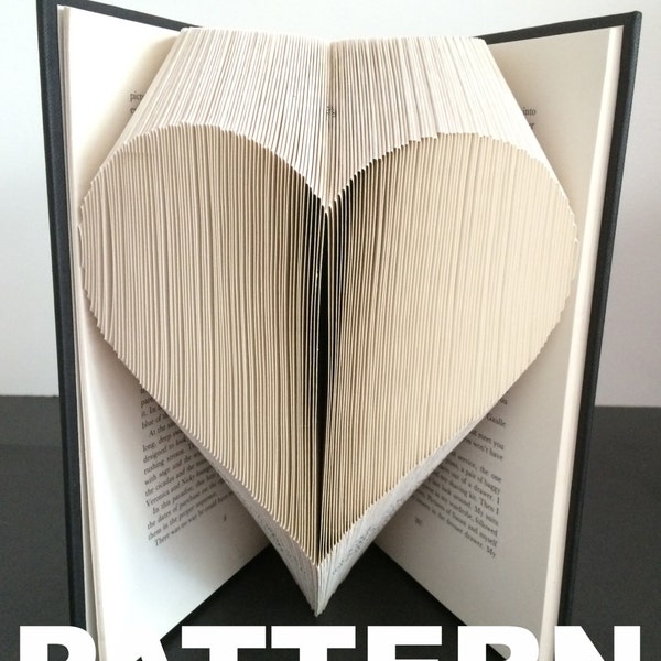 Book Folding Pattern - Heart + Free Instructions - Great for beginners