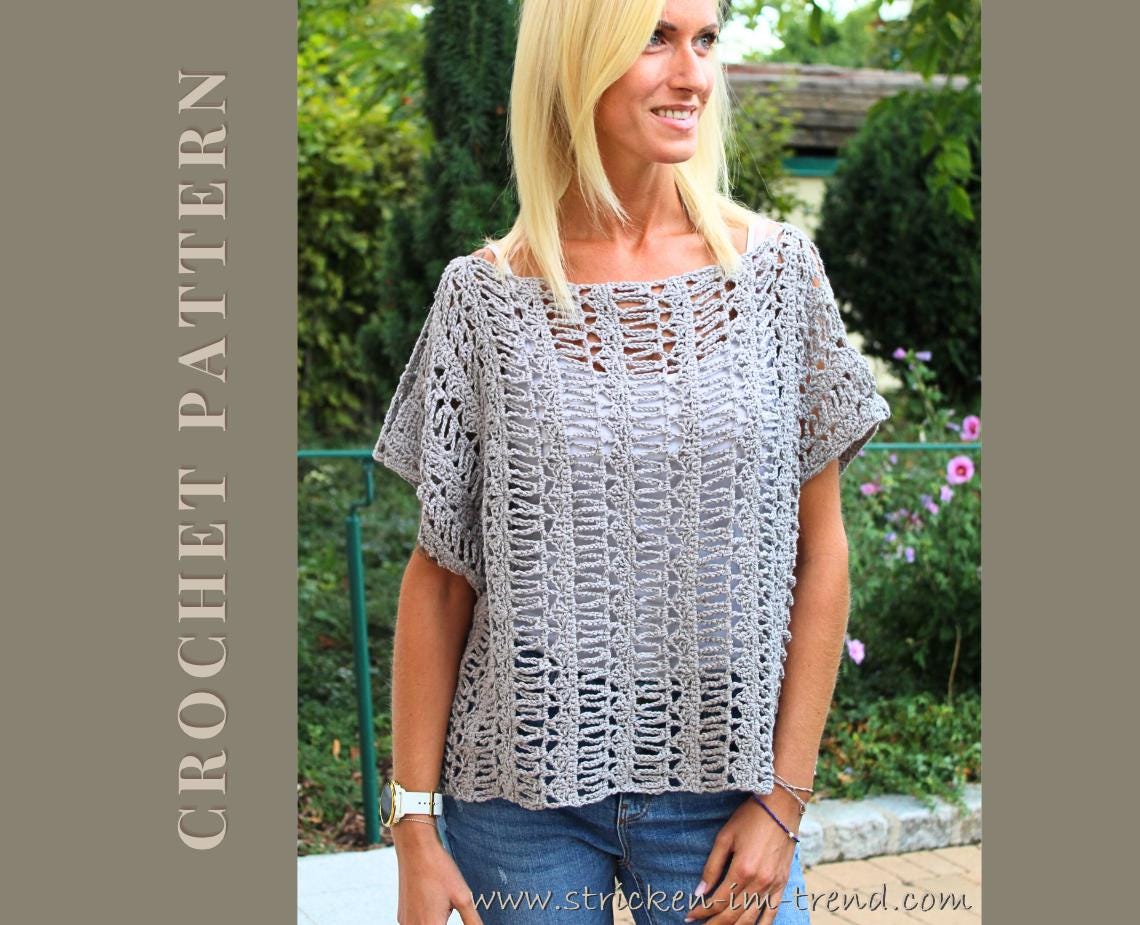 Crochet Top Pattern Set RUSTICHELLO #1 | 3 Tops in 3 Colors | Bundle ...