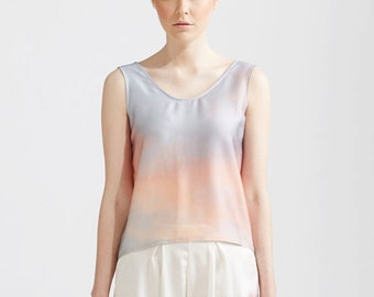 Sunset Silk Tank Top