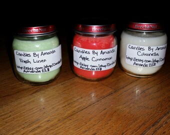 Bougies de cire de soja parfumées en petit pot de nourriture pour bébé de 4 oz, Bougies en pot de nourriture pour bébé, Cadeaux de mariage et de fête, Cadeaux de douche, Upcyclé, Cadeaux