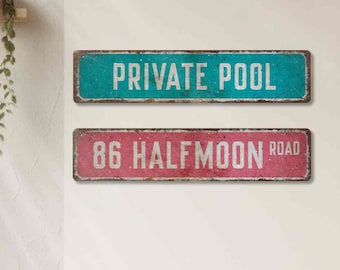 Custom Text Street Sign Wall Decor SUFFIX Sign Personalized Gifts Available for Outdoor