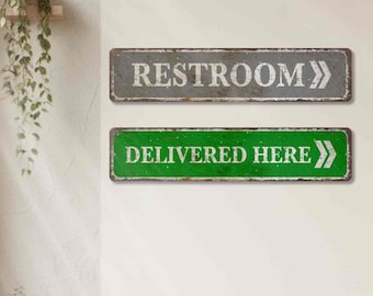 Custom Text Directional Sign Home Decoration Room Decor Gate Sign Available for Outdoor