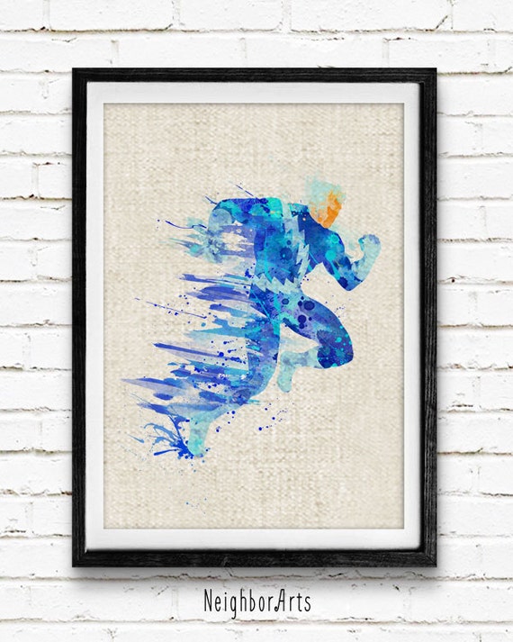 Avengers Print Quicksilver Print Marvel Superhero Poster Watercolor Painting Home Decor Kids Decor Boys Wall Decor Holiday Gifts 97
