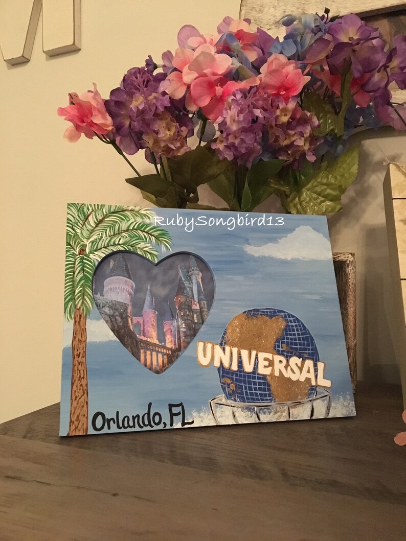 Universal Studios Orlando Resort Picture Frame Heart Shaped Picture Frame Universal Orlando Proposals Vacations Travel Destination Frame