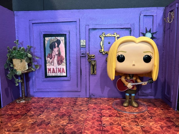 Friends TV Show Funko Pop Display Diorama Monica's Apartment Purple Door  Entryway 
