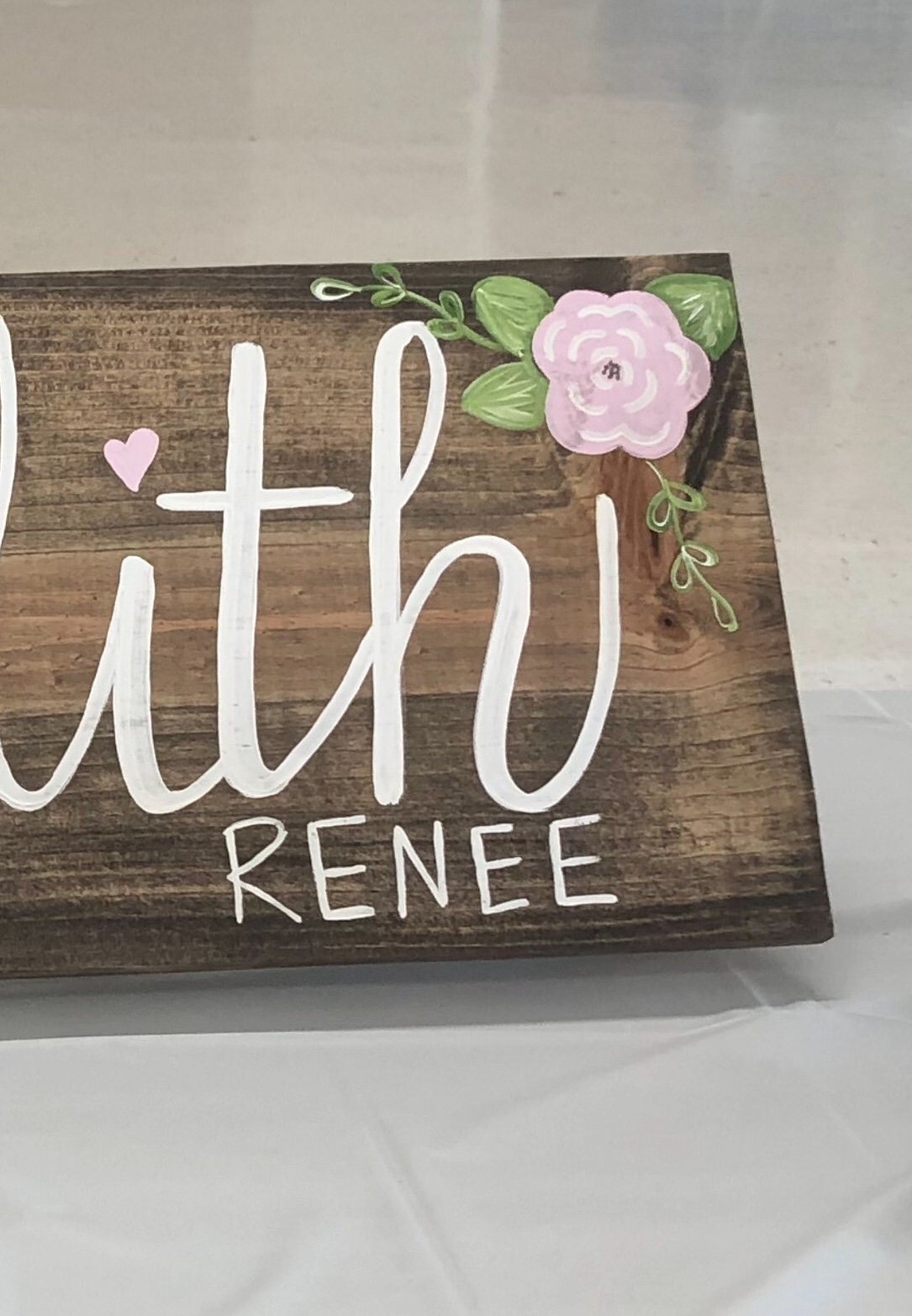 Personalized Name Sign Nursery Wall Decor Hand Painted Wood Etsy