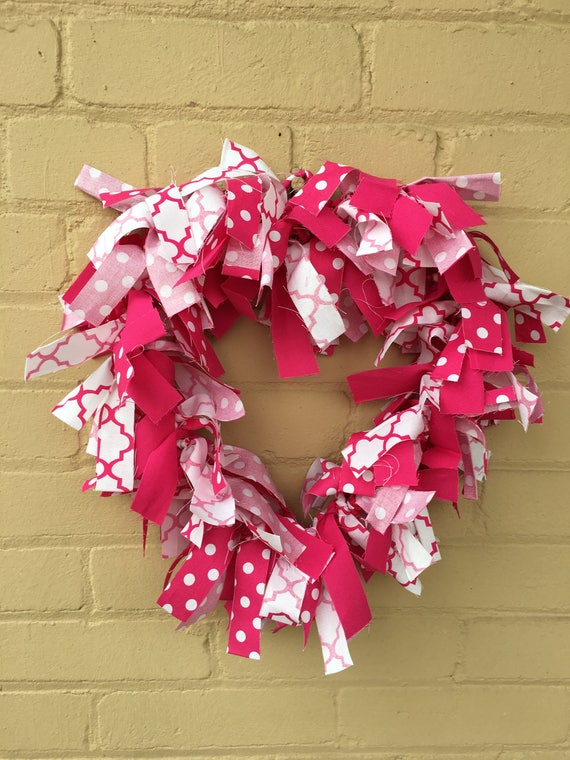 valentine rag wreath