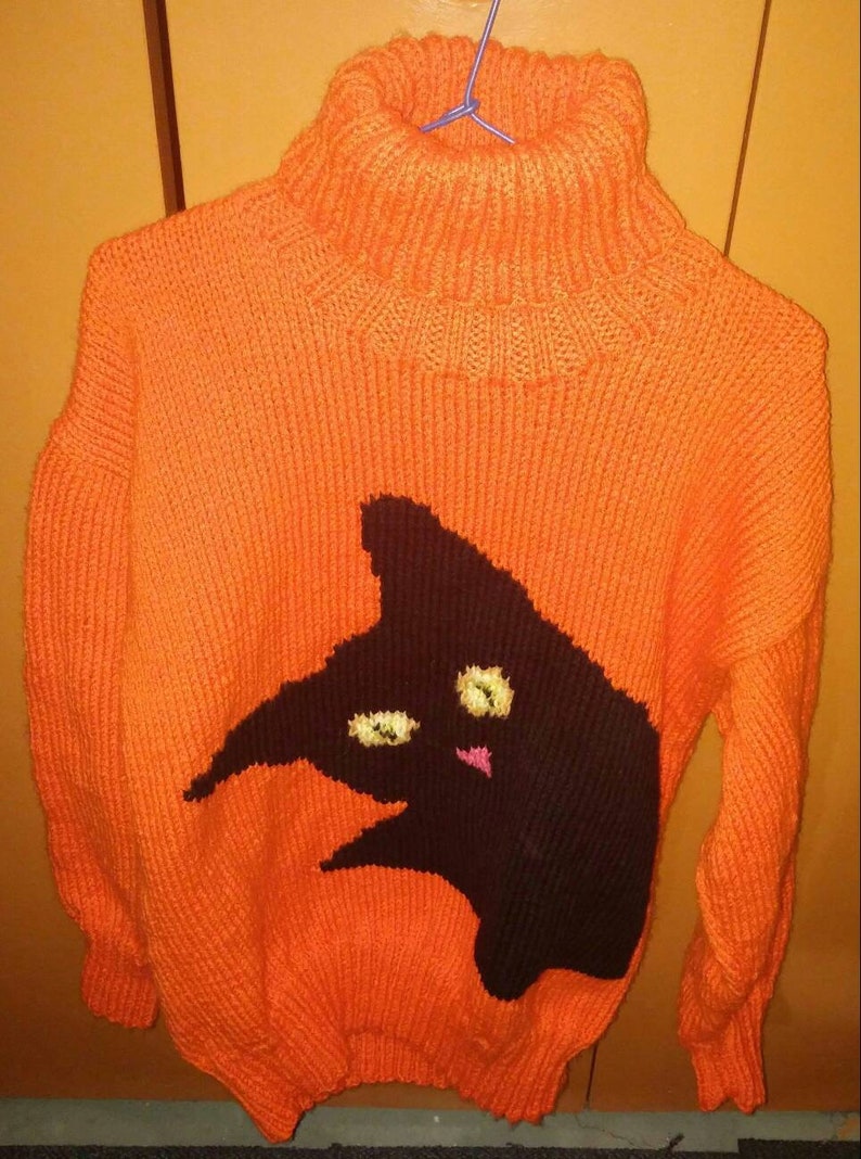 orange cat sweater