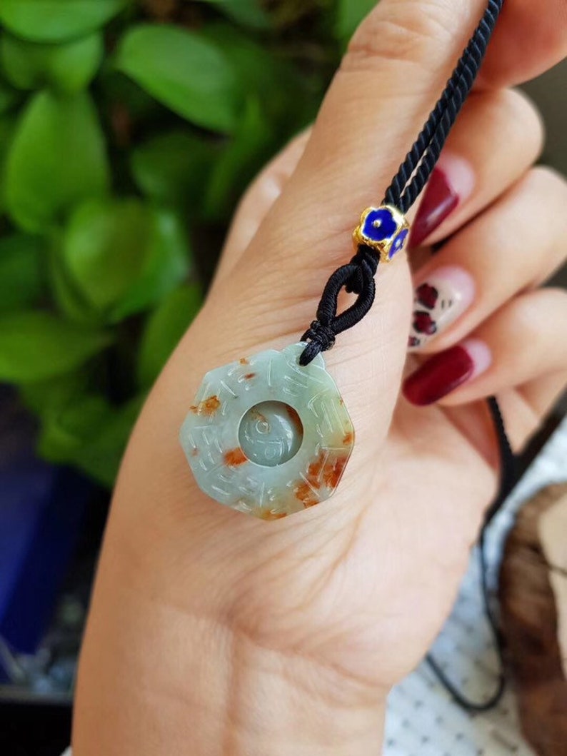GOOD LUCK WHEEL Myanmar Unique Jadeite necklace