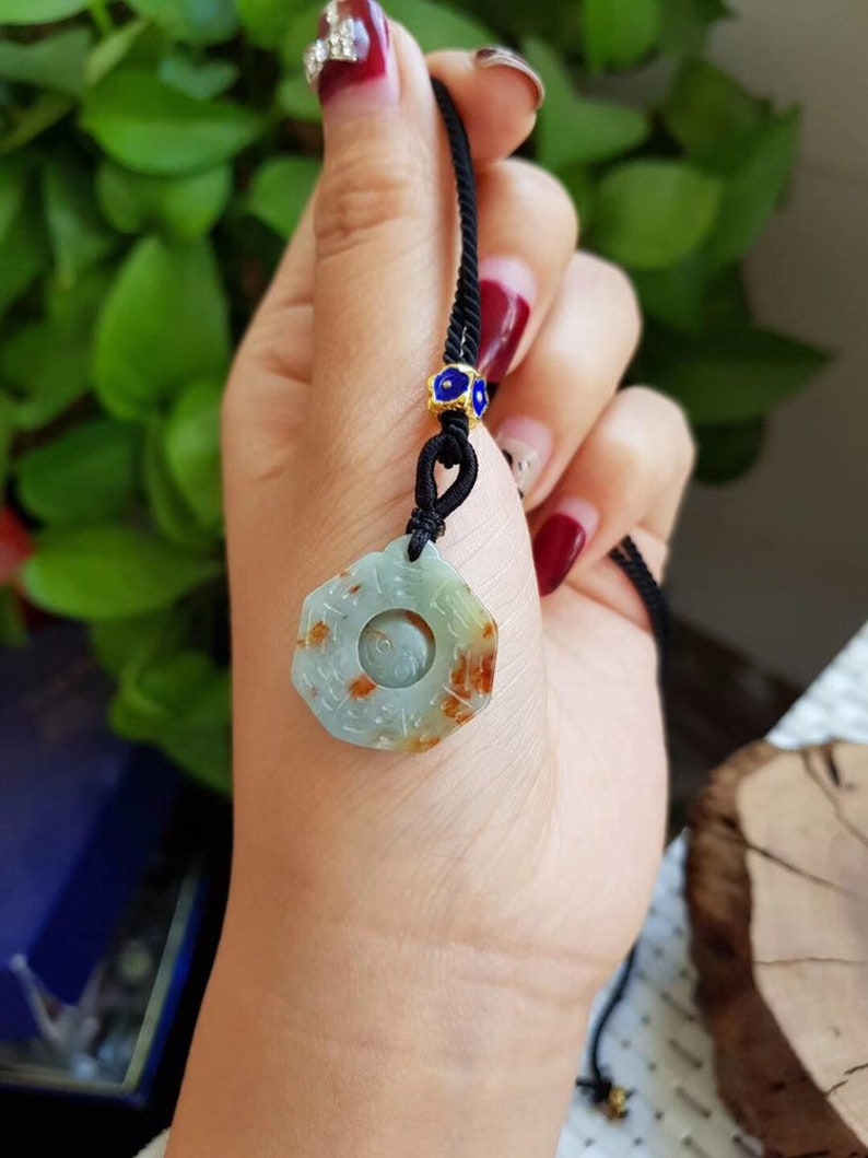 GOOD LUCK WHEEL Myanmar Unique Jadeite necklace