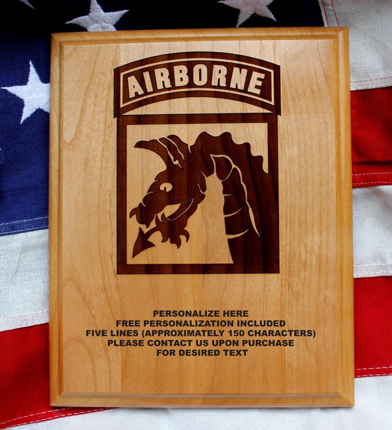 Personalized XVIII Airborne Corps Wood Plaque Army military Etsy