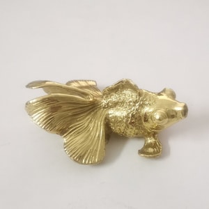 Brass Goldfish Knob Handle Furniture Cabinet Door Wine Cabinet Drawer Cabinet Wardrobe Handle E132