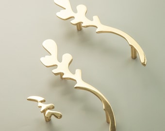 Seagrass brass handle Nordic modern minimalist cabinet door cabinet wardrobe handle drawer brass handle  E171