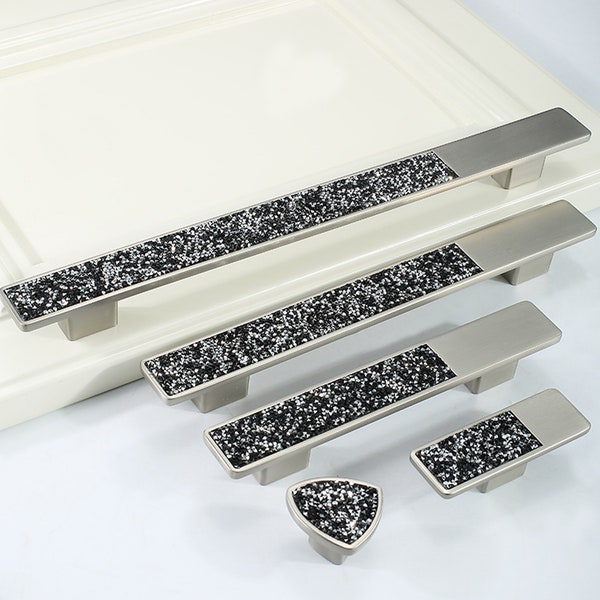 Cabinet door handle modern clothing cabinet handle cabinet door drawer handle bathroom cabinet handle inlaid with diamond G8