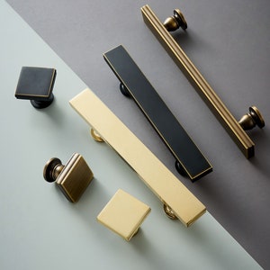 Solid brass light luxury bright gold furniture cabinet door drawer handle modern American simple European light luxury handle copper D20