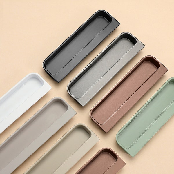Embedded cabinet door handles, personalized cabinets, wardrobes, drawers, slotted embedded colored cabinet doors, concealed handles E227