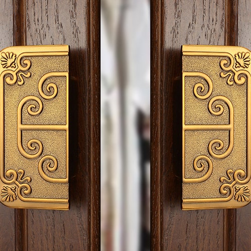 New Chinese Style Handle Wooden Cabinet Door Handle Paired - Etsy