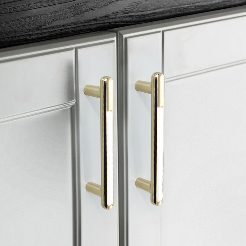 Golden wardrobe door handle white light luxury wardrobe door Etsy