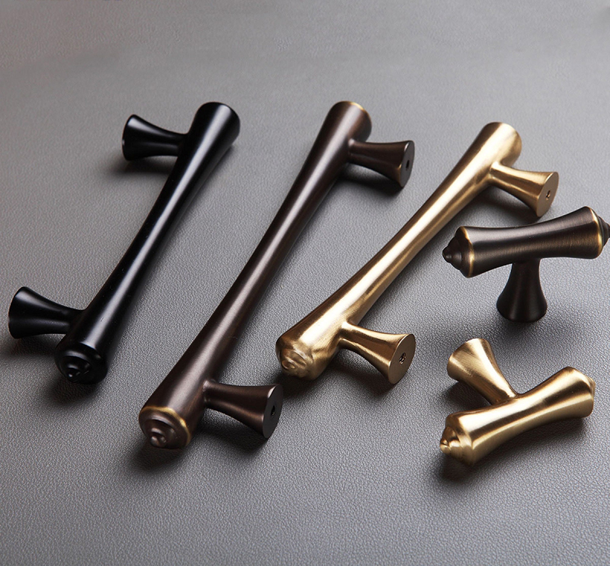 Pure Copper Handle Door Handle Brass Wardrobe American Etsy