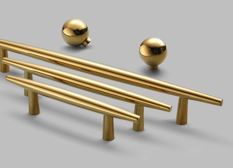 Handles Golden Wardrobe Drawer Handles Modern Simple Etsy
