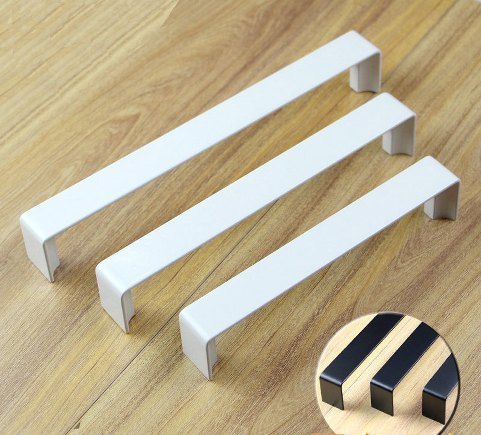 Modern simple black wardrobe door handle black handle Etsy