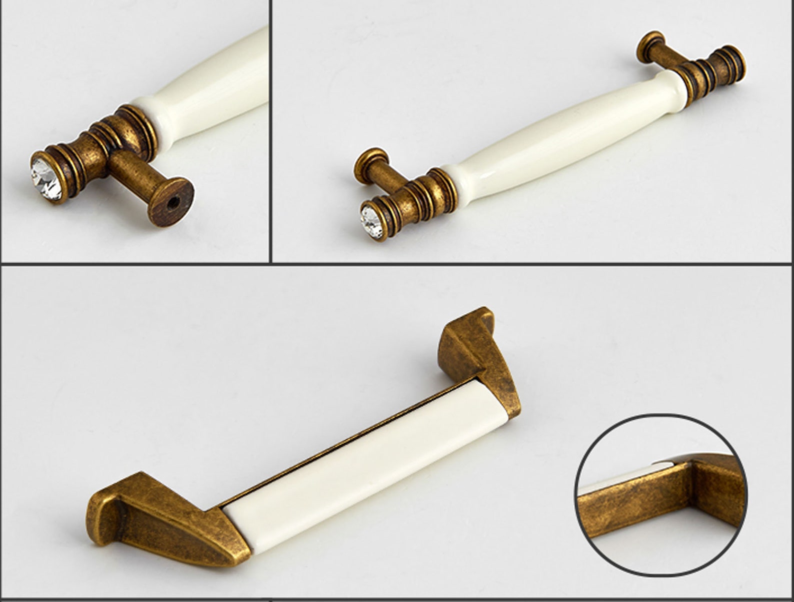 European style handle ceramic American wardrobe door handle Etsy